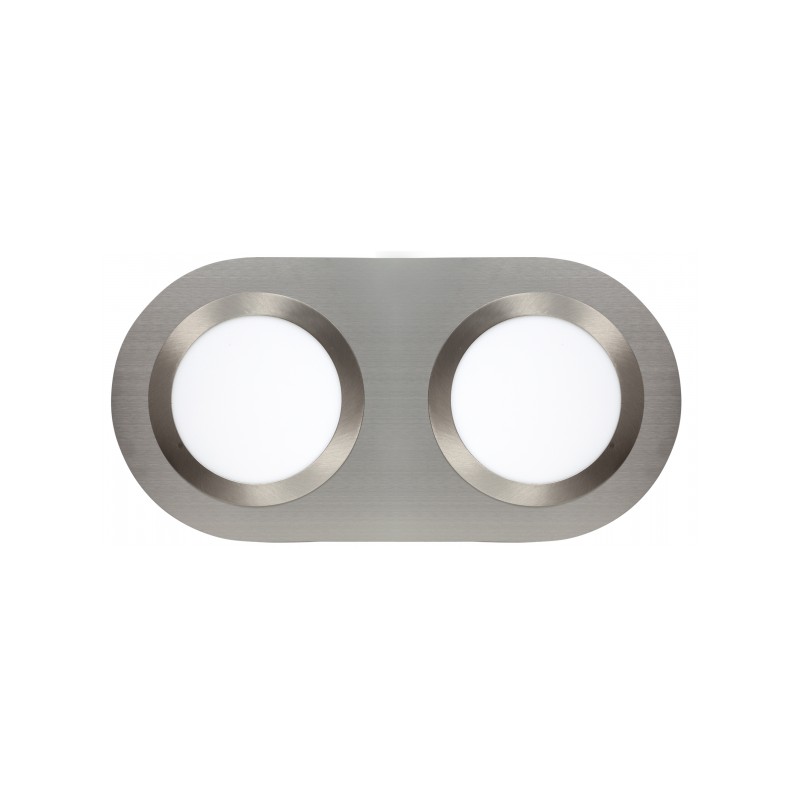 Plafón Seneca ovalado níquel LED 36W 4000K Fabrilamp